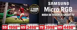 2001 Audio Video SAMSUNG Micro RGB R85H 4K VISION AI SMART TV MRN55R85H offer