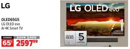 2001 Audio Video OLED65G5 LG OLED evo Al 4K Smart TV offer