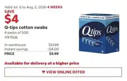 Costco Q-tips cotton swabs offer