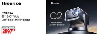 2001 Audio Video Hisense C2ULTRA 65"-300" Triple Laser Smart Mini Projector offer