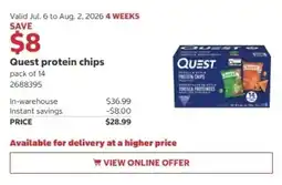 Costco Quest protein chips offer