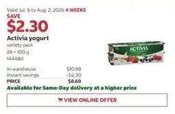 Costco Activia yogurt offer