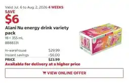 Costco Alani Nu energy drink variety pack offer