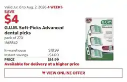 Costco G.U.M. Soft-Picks Advanced dental picks offer