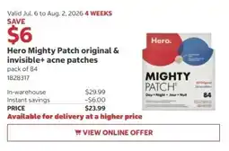Costco Hero Mighty Patch original & invisible+ acne patches offer