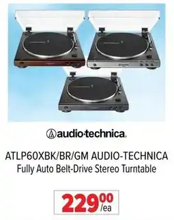 2001 Audio Video ATLP60XBK/BR/GM AUDIO-TECHNICA Fully Auto Belt-Drive Stereo Turntable offer