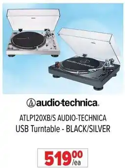2001 Audio Video ATLP120XB/S AUDIO-TECHNICA USB Turntable - BLACK/SILVER offer