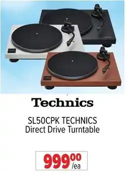 2001 Audio Video SL50CPK TECHNICS Direct Drive Turntable offer