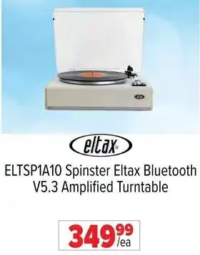 2001 Audio Video ELTSP1A10 Spinster Eltax Bluetooth V5.3 Amplified Turntable offer