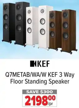 2001 Audio Video Q7METAB/WA/W KEF 3 Way Floor Standing Speaker offer