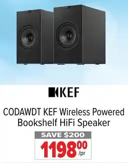2001 Audio Video CODAWDT KEF Wireless Powered Bookshelf HiFi Speaker offer