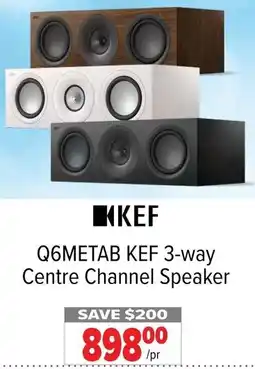 2001 Audio Video Q6METAB KEF 3-way Centre Channel Speaker offer