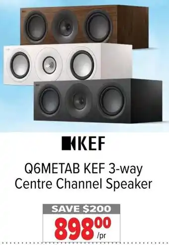 2001 Audio Video Q6METAB KEF 3-way Centre Channel Speaker offer