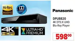 2001 Audio Video Panasonic DPUB820 4K DTS:X UHD Blu-Ray Player offer