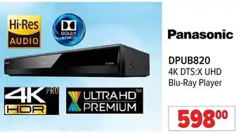 2001 Audio Video Panasonic DPUB820 4K DTS:X UHD Blu-Ray Player offer