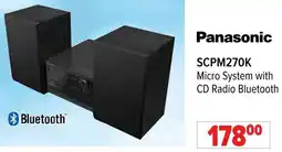 2001 Audio Video Panasonic SCPM270K Micro System with CD Radio Bluetooth offer