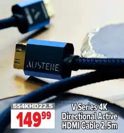 2001 Audio Video AUSTERE V Series 4K Directional Active HDMI Cable 2.5m 5S4KHD22.5 offer