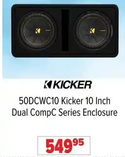 2001 Audio Video 50DCWC10 Kicker 10 Inch Dual CompC Series Enclosure offer
