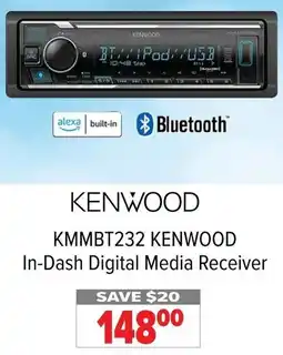 2001 Audio Video KMMBT232 KENWOOD In-Dash Digital Media Receiver offer