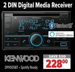 2001 Audio Video KENWOOD 2 DIN Digital Media Receiver DPX505BT offer