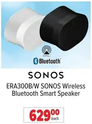 2001 Audio Video ERA300B/W SONOS Wireless Bluetooth Smart Speaker offer