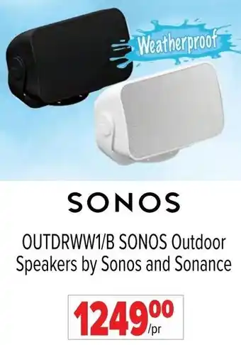 2001 Audio Video OUTDRWW1/B SONOS Outdoor Speakers by Sonos and Sonance offer