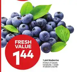 Giant Tiger 1 pint blueberries offer