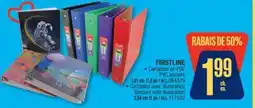 Jean Coutu FIRSTLINE PVC binders with illustration offer