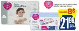 Jean Coutu Selected wipes and diapers offer