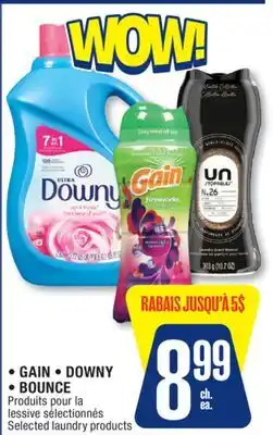 Jean Coutu GAIN, DOWNY or BOUNCE Selected laundry products offer