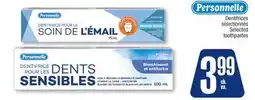 Jean Coutu Personnelle Toothpastes offer