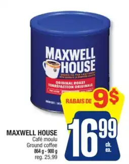 Jean Coutu MAXWELL HOUSE Ground coffee offer