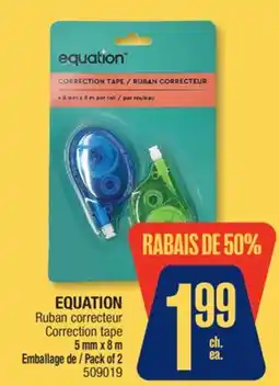 Jean Coutu EQUATION Correction tape offer