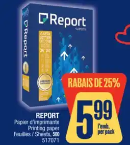 Jean Coutu REPORT Printing paper offer