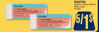 Jean Coutu EQUATION White eraser offer