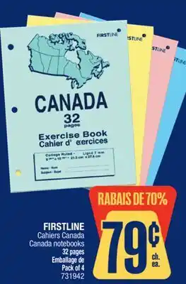 Jean Coutu FIRSTLINE Canada notebooks offer