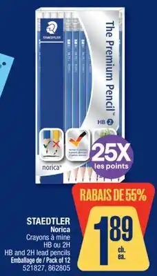 Jean Coutu STAEDTLER Norica HB and 2H lead pencils offer