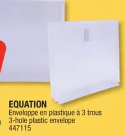Jean Coutu EQUATION 3-hole plastic envelope offer