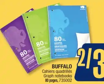 Jean Coutu BUFFALO Graph notebooks offer