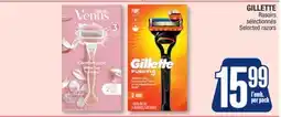 Jean Coutu GILLETTE selected razors offer