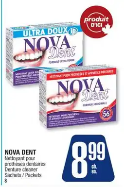 Jean Coutu NOVA DENT Denture Cleaner 8 Packets offer