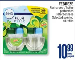 Jean Coutu FEBREZE Selected scented oil refills offer