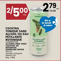 Rachelle-Bery Grocery HARRINGTON ALCOHOL-FREE TONIC COCKTAIL OR BOTANICAL SPARKLING WATER offer