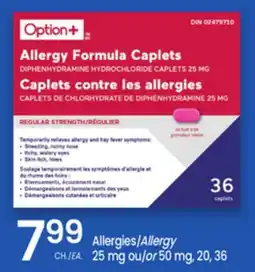 Uniprix Option + Allergies/Allergy 25 mg ou/or 50 mg, 20, 36 offer