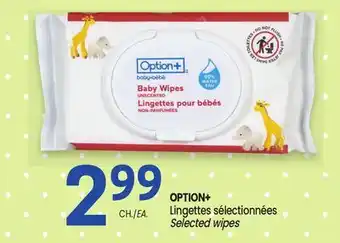Uniprix OPTION+ Lingettes sélectionnées/Selected wipes offer