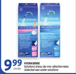 Uniprix HYDRASENSE Solutions d'eau de mer sélectionnées/ Selected sea water solutions offer