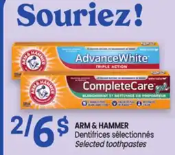 Uniprix ARM & HAMMER Dentifrices sélectionnés/ Selected toothpastes offer