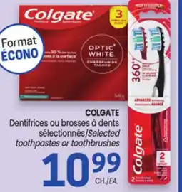 Uniprix COLGATE Dentifrices ou brosses à dents sélectionnés/ Selected toothpastes or toothbrushes offer