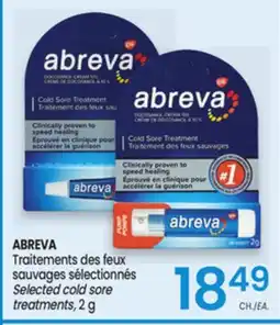 Uniprix ABREVA Traitements des feux sauvages sélectionnés/Selected cold sore treatments offer