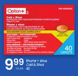Uniprix OPTION+ Rhume + sinus Cold & Sinus offer